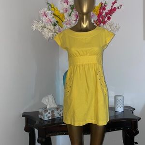 Lovely linen yellow mini 💕dress